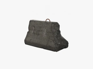 concrete barrier block 3D Model