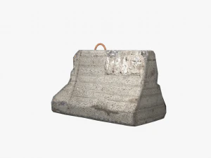 concrete barrier block 3D Model