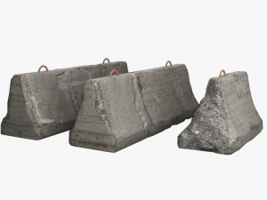 concrete barrier block 3D-Modell
