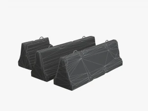 concrete barrier block 3D Model