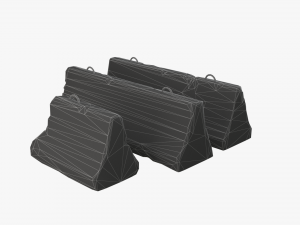 concrete barrier block 3D-Modell