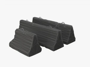 concrete barrier block 3D Model