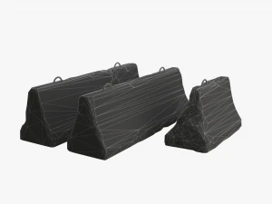 concrete barrier block 3D Model