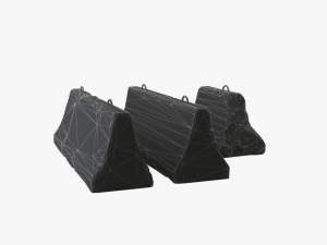 concrete barrier block 3D-Modell