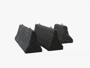 concrete barrier block 3D Model