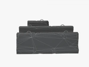 concrete barrier block 3D Model