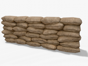 sandbags and barricades collection 3D Model