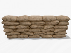 sandbags and barricades collection 3D Model