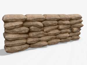sandbags and barricades collection 3D Model