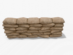 sandbags and barricades collection 3D Model