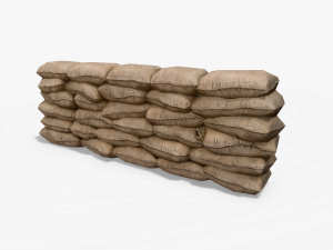 sandbags and barricades collection 3D Model
