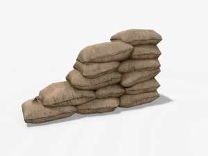 sandbags and barricades collection 3D Model