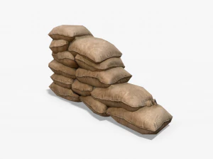 sandbags and barricades collection 3D Model