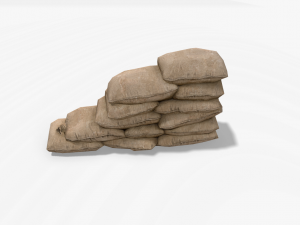 sandbags and barricades collection 3D Model