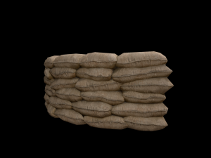 sandbags and barricades collection 3D Model