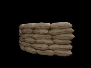 sandbags and barricades collection 3D Model