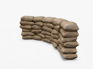 sandbags and barricades collection 3D Model