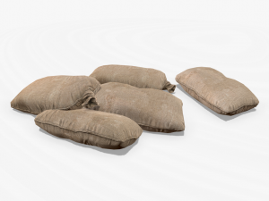 sandbags and barricades collection 3D Model
