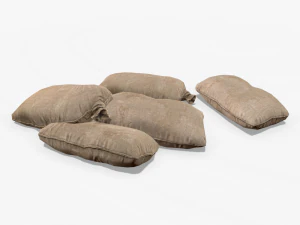 sandbags and barricades collection 3D Model