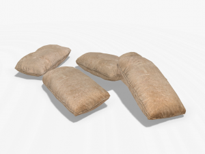 sandbags and barricades collection 3D Model