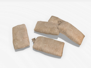 sandbags and barricades collection 3D Model