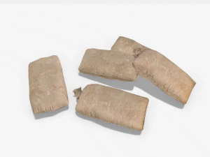 sandbags and barricades collection 3D Model