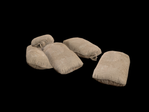 sandbags and barricades collection 3D Model