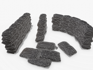 sandbags and barricades collection 3D Model