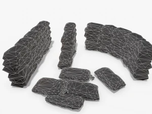sandbags and barricades collection 3D Model