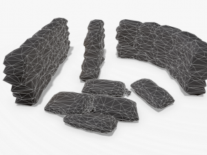 sandbags and barricades collection 3D Model