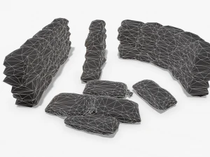sandbags and barricades collection 3D Model