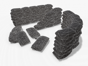 sandbags and barricades collection 3D Model