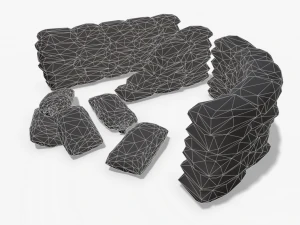 sandbags and barricades collection 3D Model