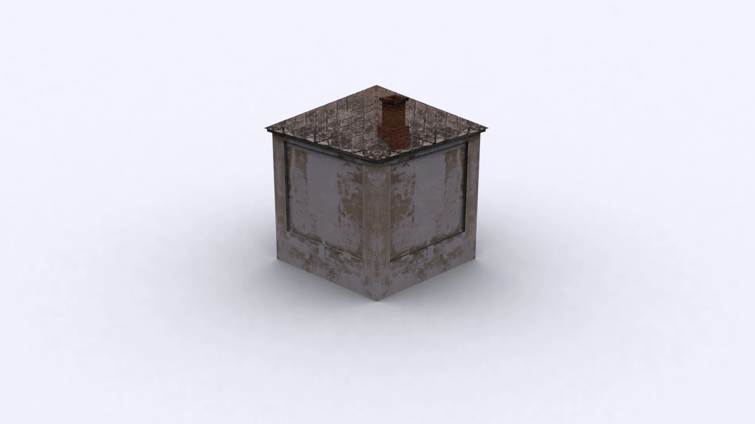 railroad building 3D Model .c4d .max .obj .3ds .fbx .stl .blend 