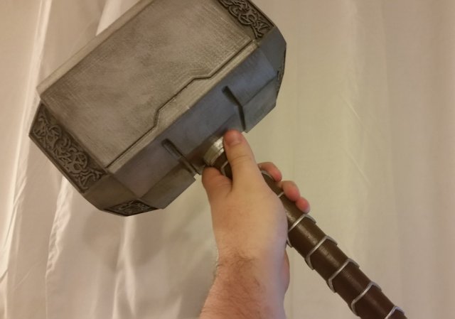 life size thors hammer Modello di stampa 3D .c4d .max .obj .3ds .fbx .stl .blend 