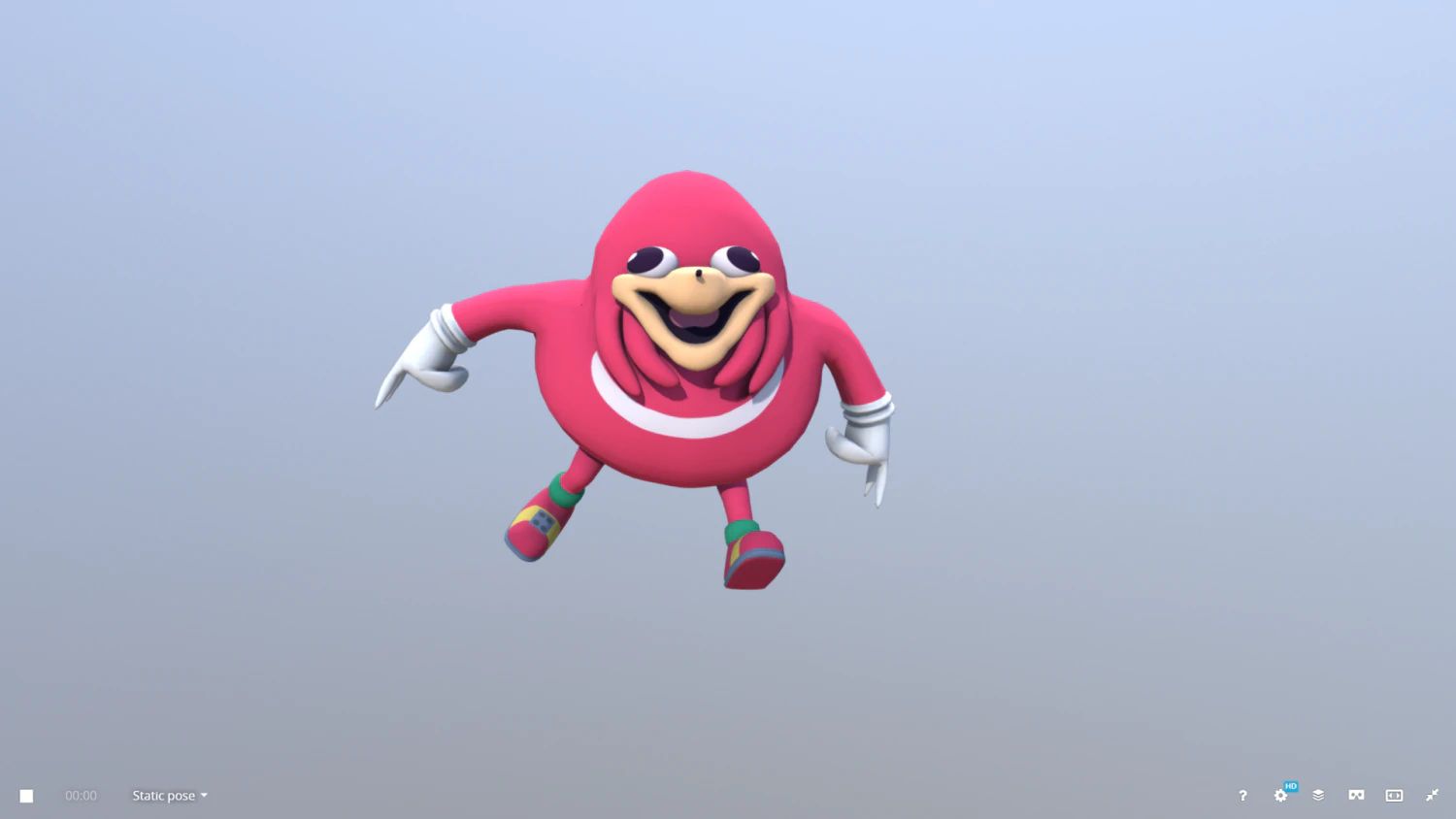 ugandan knuckles 3D Model .c4d .max .obj .3ds .fbx .stl .blend