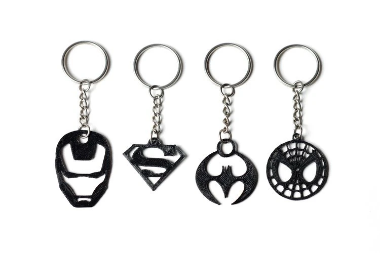 superhero keychains 3D Print Model .c4d .max .obj .3ds .fbx .stl .blend 