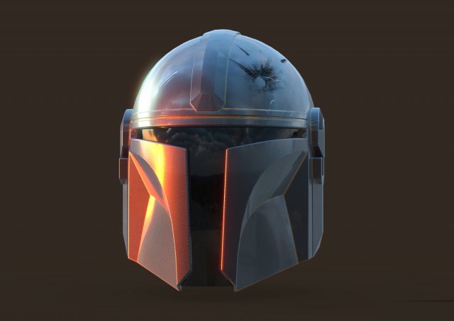 mandalorian helmet 3D Модель .c4d .max .obj .3ds .fbx .stl .blend 