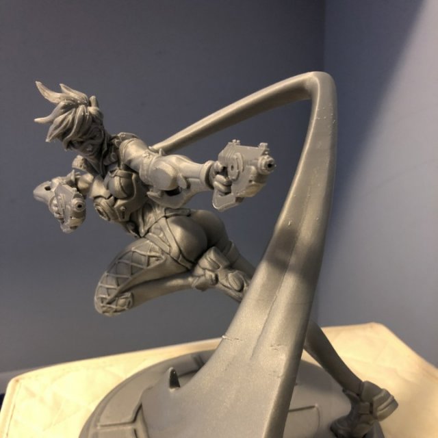 Overwatch - Tracer - Action Pose Modèles 3D en vedette .c4d .max .obj .3ds .fbx .stl .blend 