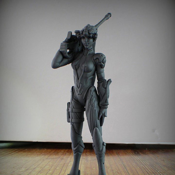 Overwatch - Widowmaker - 75mm Scale Model 3D Print Model .c4d .max .obj .3ds .fbx .stl .blend 