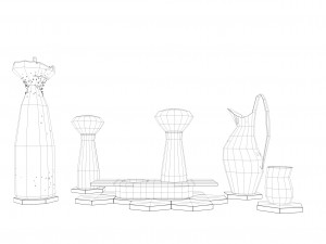 georg jensen set Modello 3D