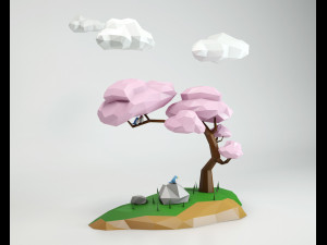 Tree low poly Modello 3D