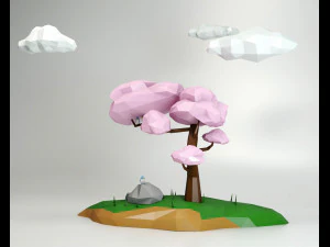Tree low poly 3D Model