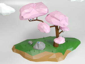 Tree low poly Modello 3D