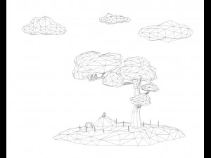 Tree low poly 3D Model