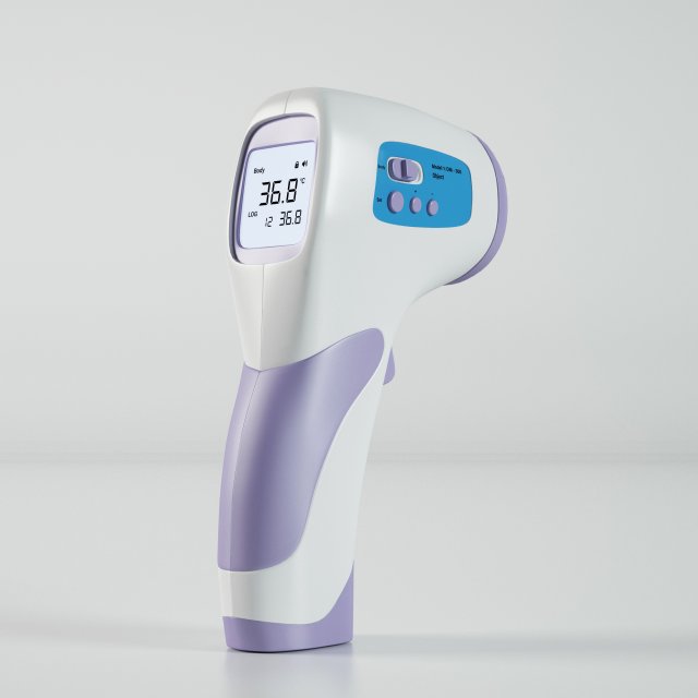 Infrared thermometer 3D Model .c4d .max .obj .3ds .fbx .lwo .lw .lws