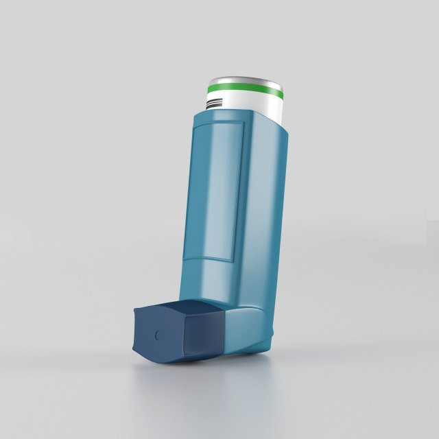 Asthma inhaler 3D Model .c4d .max .obj .3ds .fbx .lwo .lw .lws