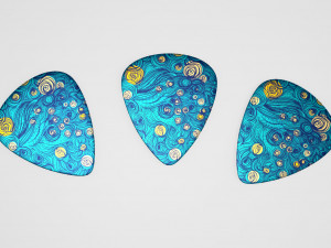 Plectrum guitar Modello 3D
