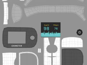 Pulse oximeter 3D Model