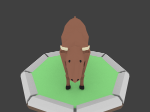 low poly bull 3D 模型